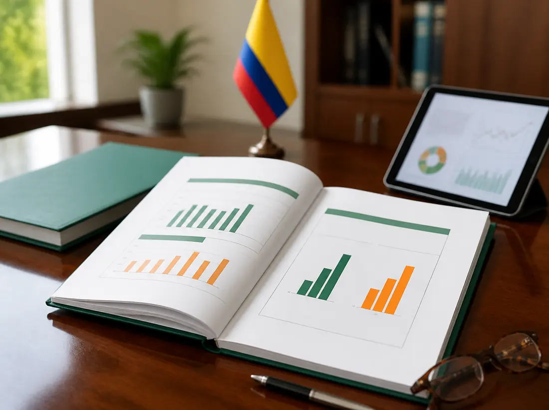 Informe de resultados del programa sobre un escritorio